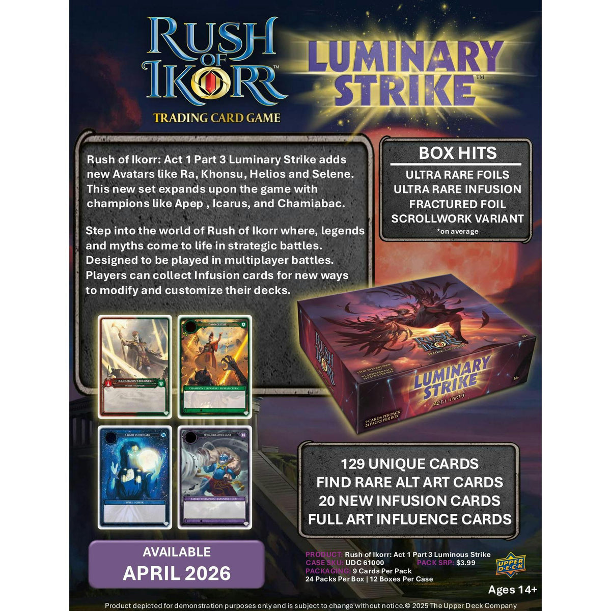 Rush of Ikorr TCG Act 1 - Part 3 Luminary Strike Booster 12-Box Case