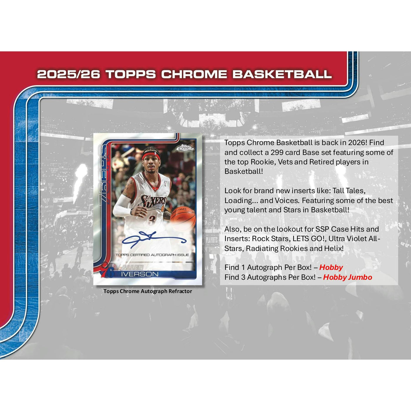 2025/26 Topps Chrome Basketball Hobby 12-Box Case
