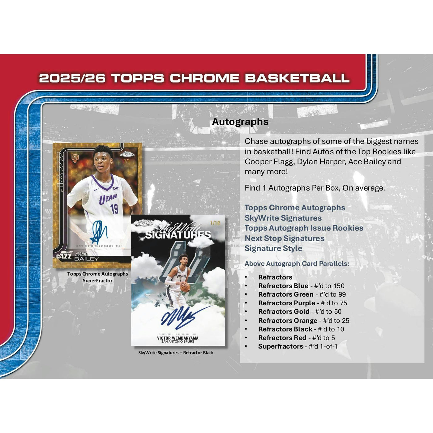 2025/26 Topps Chrome Basketball Hobby Pack