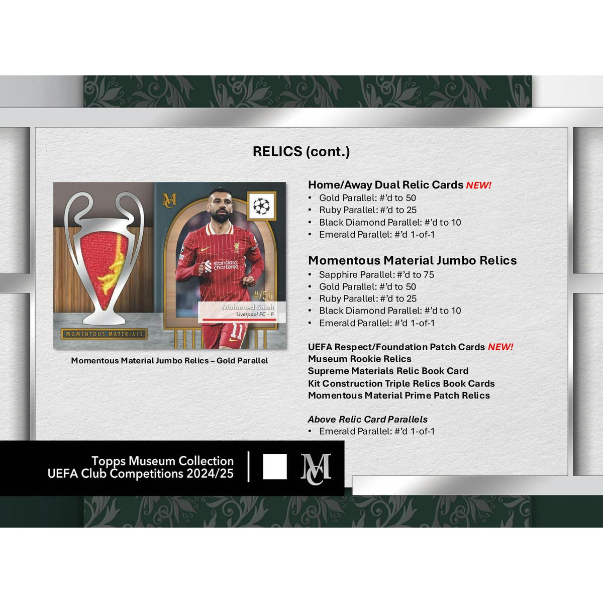 2024/25 Topps UEFA Club Competitions Museum Collection Soccer Hat Trick 4-Box Case