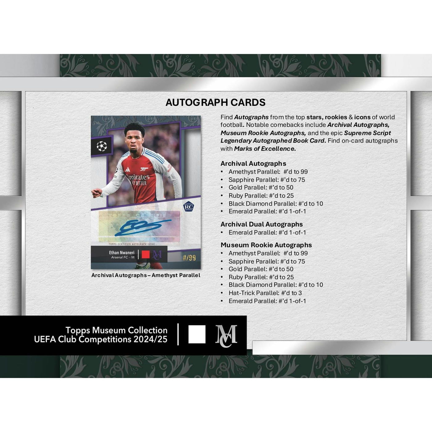 2024/25 Topps UEFA Club Competitions Museum Collection Soccer Hat Trick 4-Box Case