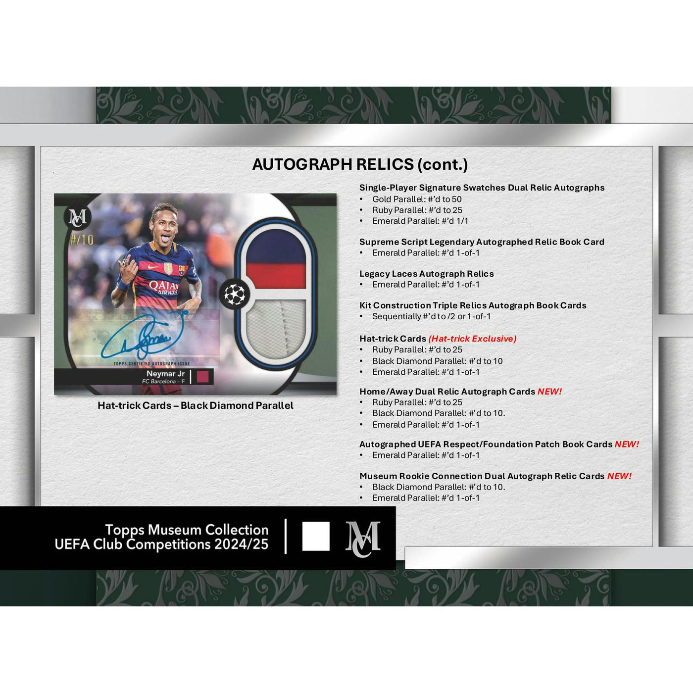 2024/25 Topps UEFA Club Competitions Museum Collection Soccer Hat Trick 4-Box Case