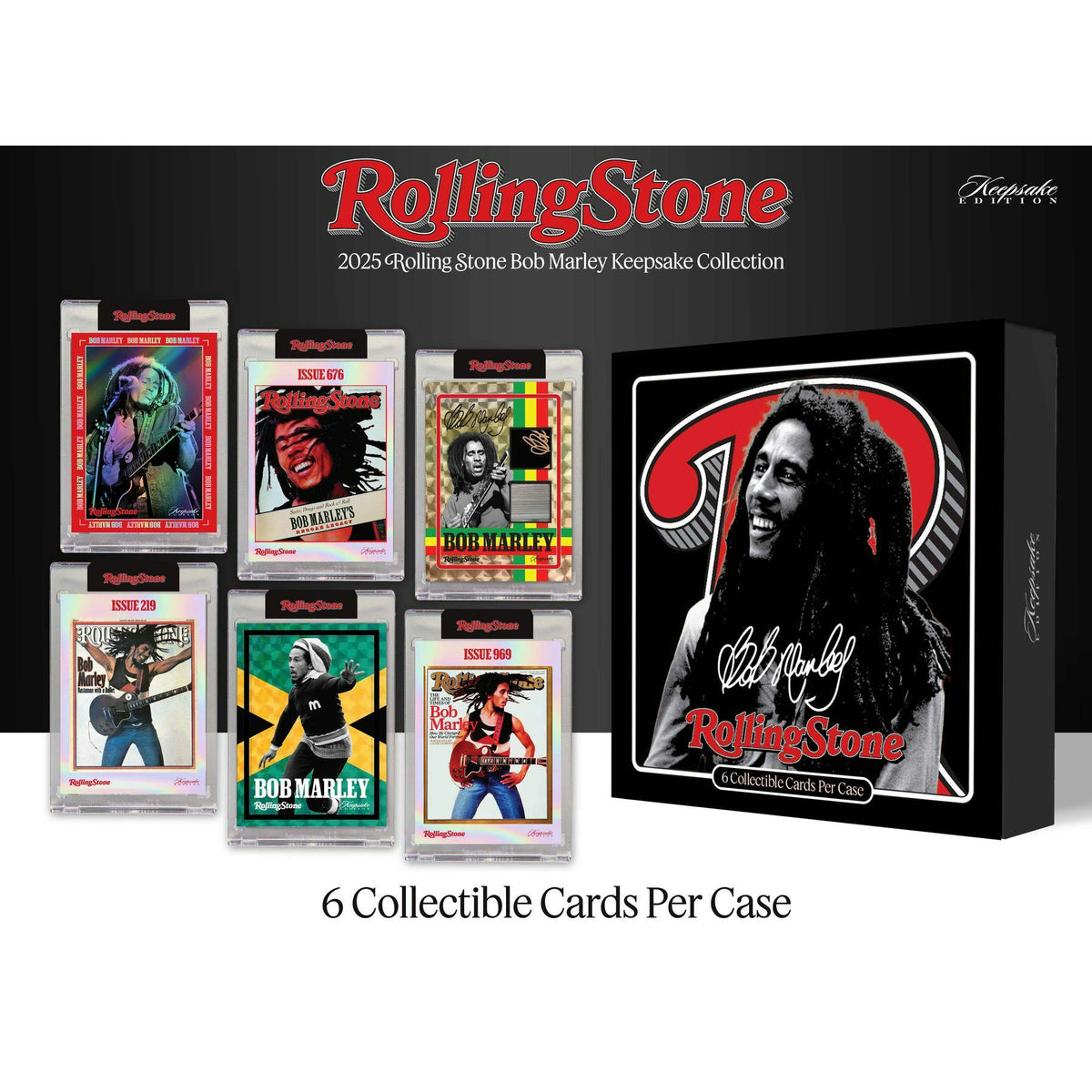 2025 Keepsake Rolling Stone Bob Marley Keepsake Premiere Collection 6-Box Case