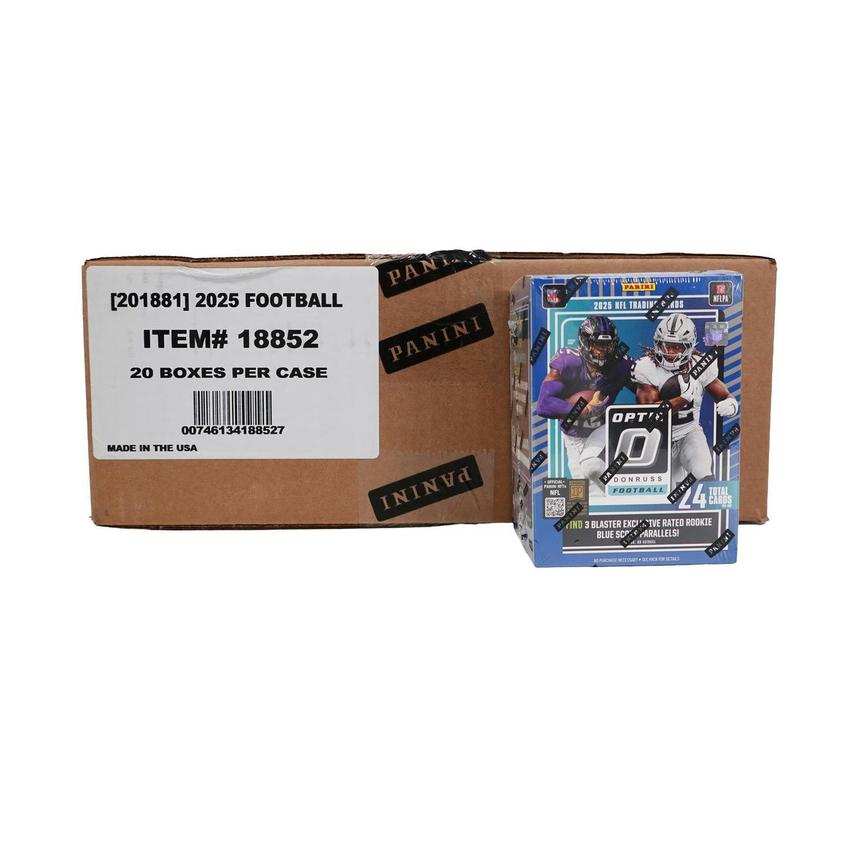 2025 Panini Donruss Optic Football Blaster Hobby 20-Box Case (Blue Scope Parallels!)