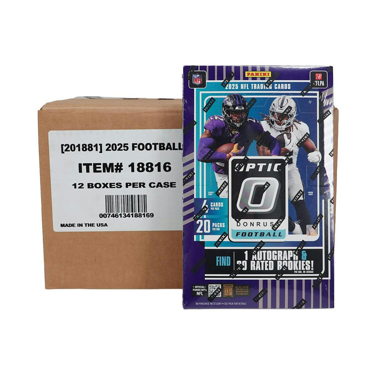 2025 Panini Donruss Optic Football Hobby 12-Box Case