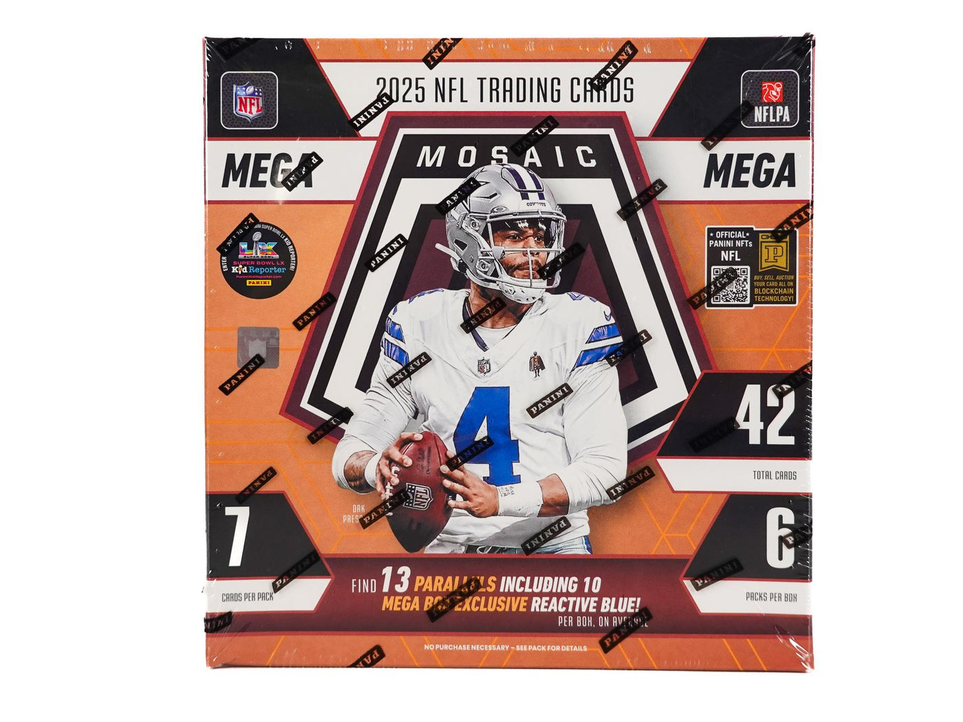 2025 Panini Mosaic Football Mega 20-Box Case (Reactive Blue Parallels!)