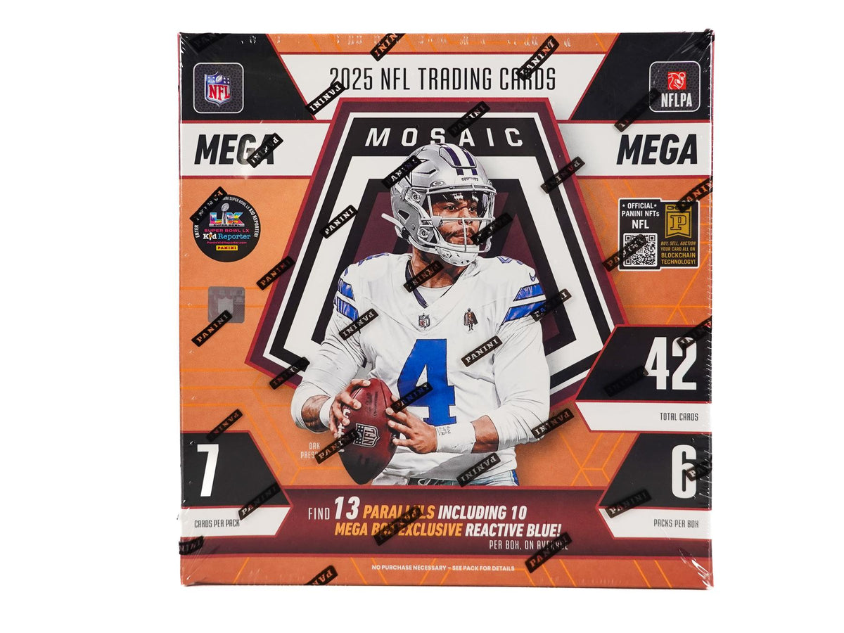 2025 Panini Mosaic Football Mega 20-Box Case (Reactive Blue Parallels!)