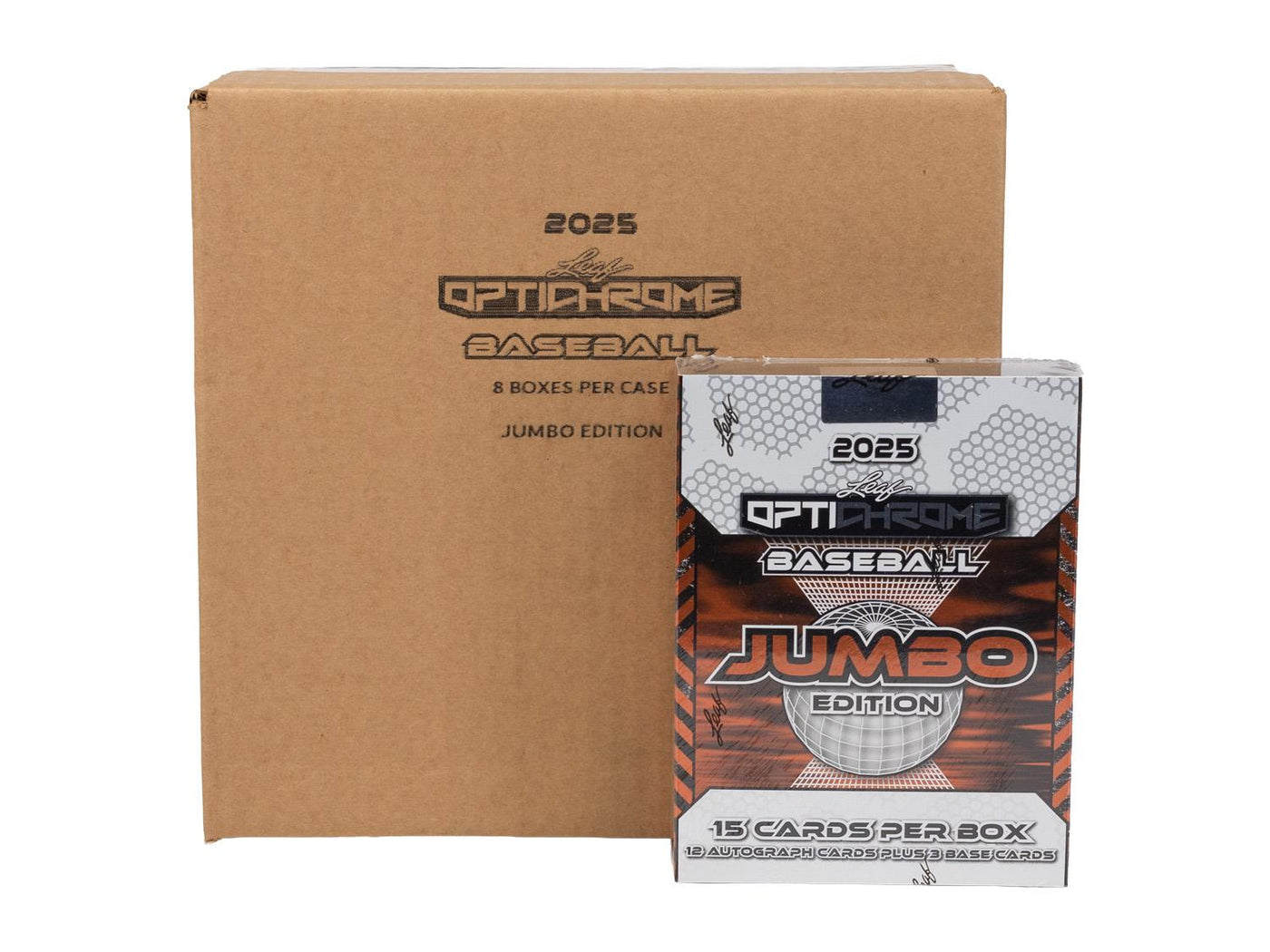 2025 Leaf Optichrome Baseball Hobby Jumbo 8-Box Case