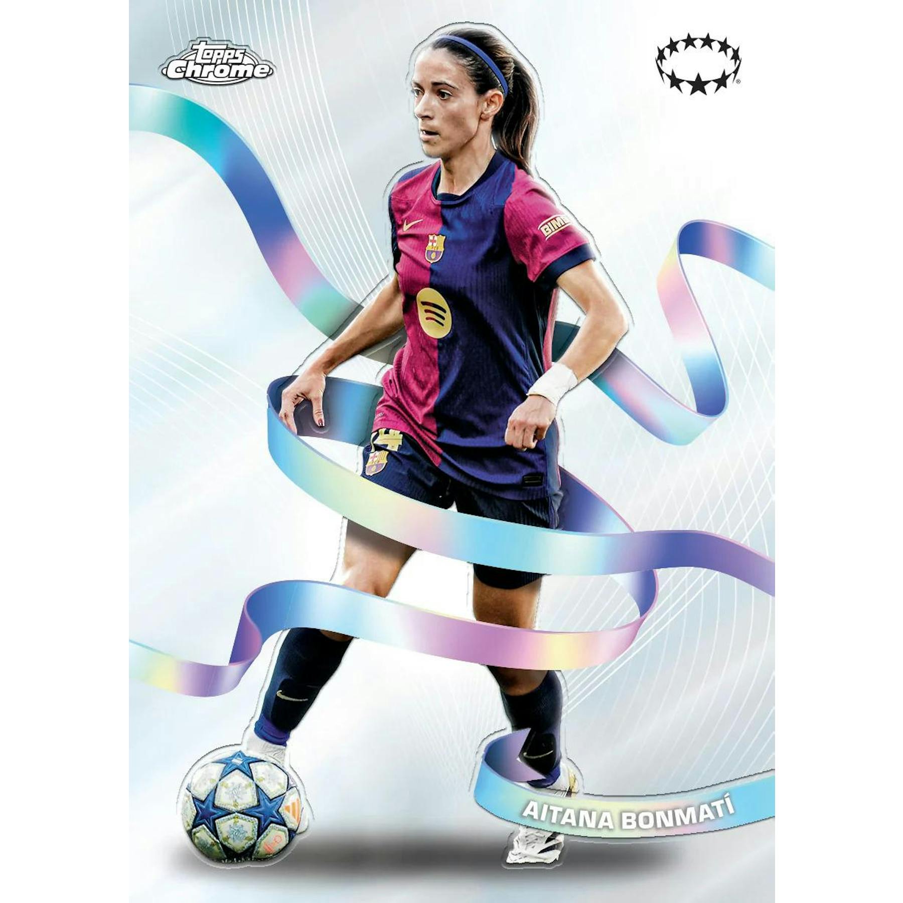 2024/25 Topps Chrome UEFA Women's Champions League Soccer Blaster Pack