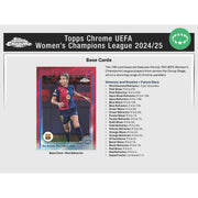 2024/25 Topps Chrome UEFA Women's Champions League Soccer Blaster 40-Box Case