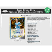 2024/25 Topps Chrome UEFA Women's Champions League Soccer Blaster Pack