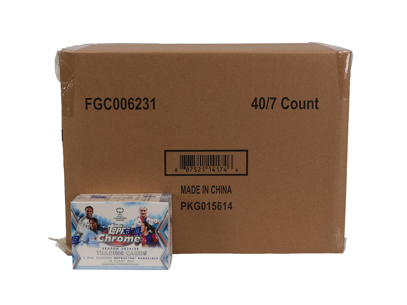 2024/25 Topps Chrome UEFA Women's Champions League Soccer Blaster 40-Box Case