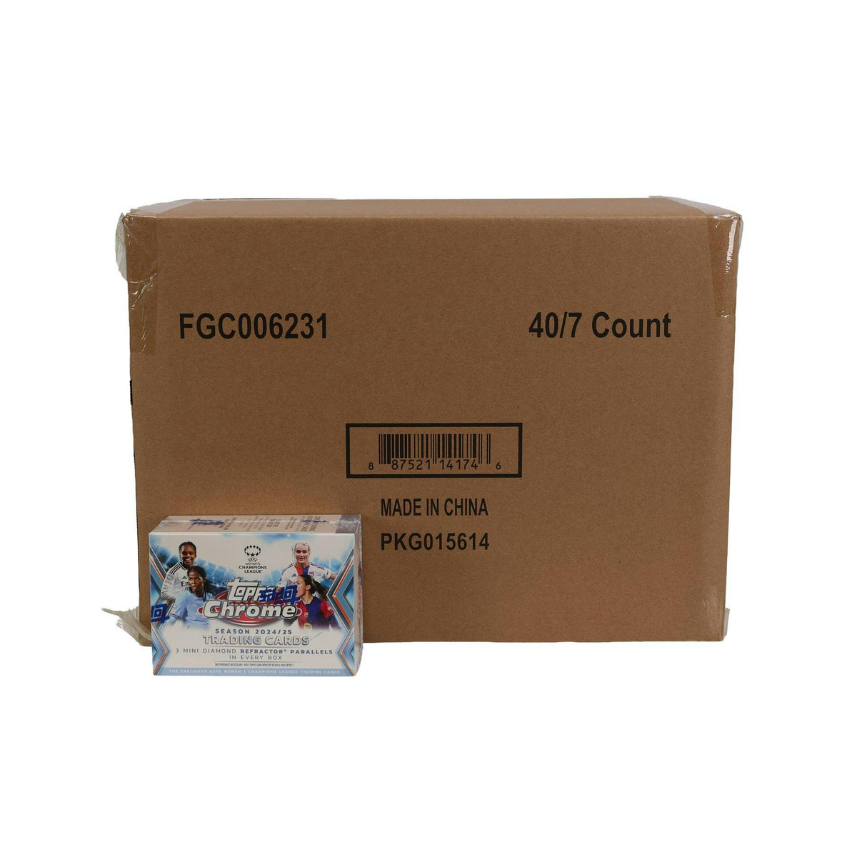 2024/25 Topps Chrome UEFA Women's Champions League Soccer Blaster 40-Box Case