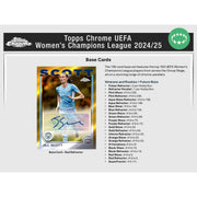 2024/25 Topps Chrome UEFA Women's Champions League Soccer Hobby 12-Box Case