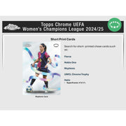 2024/25 Topps Chrome UEFA Women's Champions League Soccer Hobby 12-Box Case