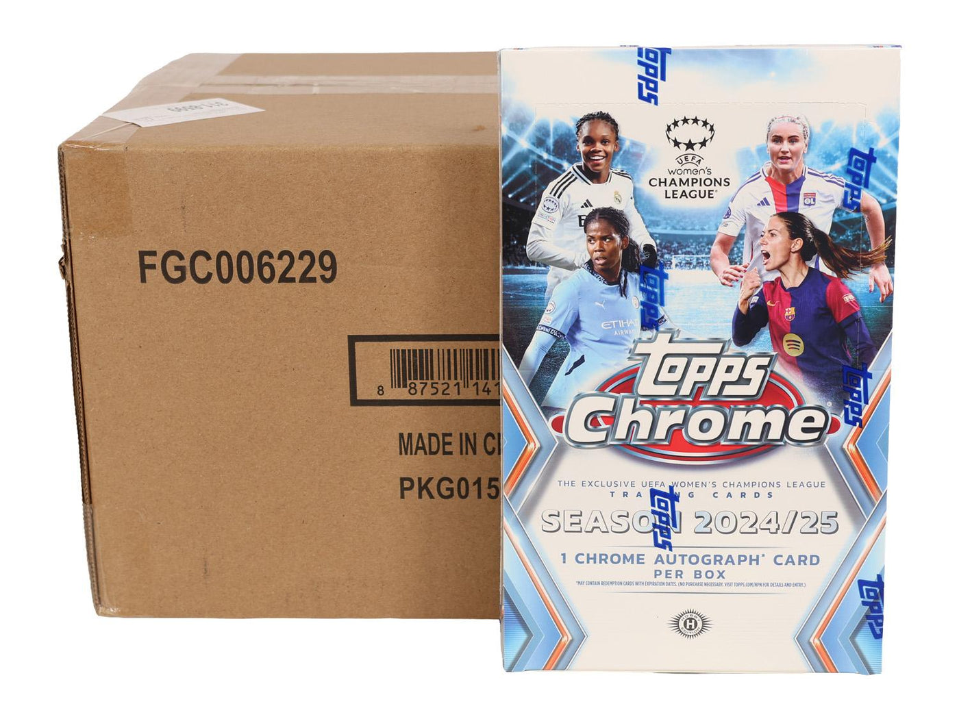 2024/25 Topps Chrome UEFA Women's Champions League Soccer Hobby 12-Box Case