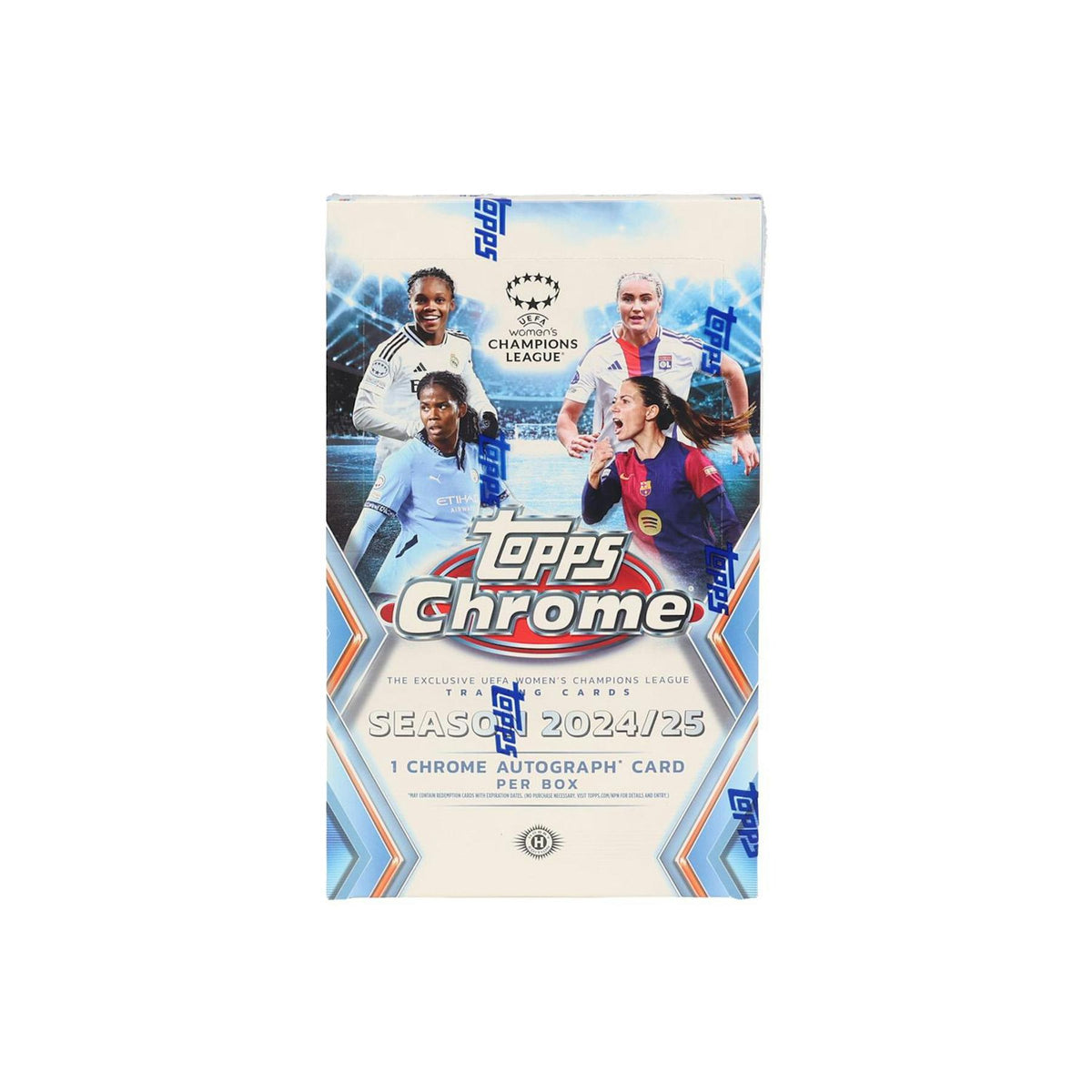 2024/25 Topps Chrome UEFA Women's Champions League Soccer Hobby 12-Box Case