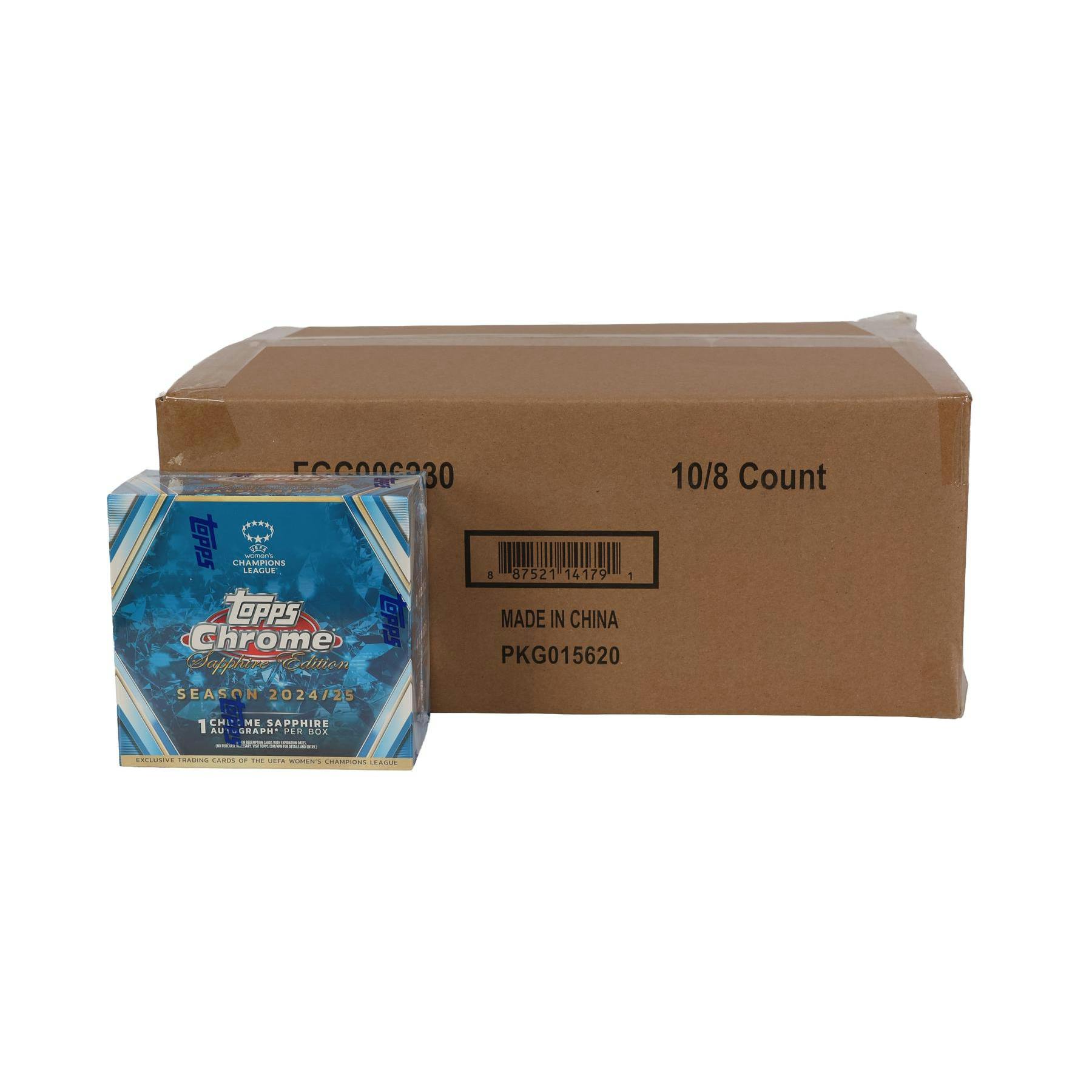 2024/25 Topps Chrome Sapphire UEFA Women's Champions League Soccer Hobby 10-Box Case