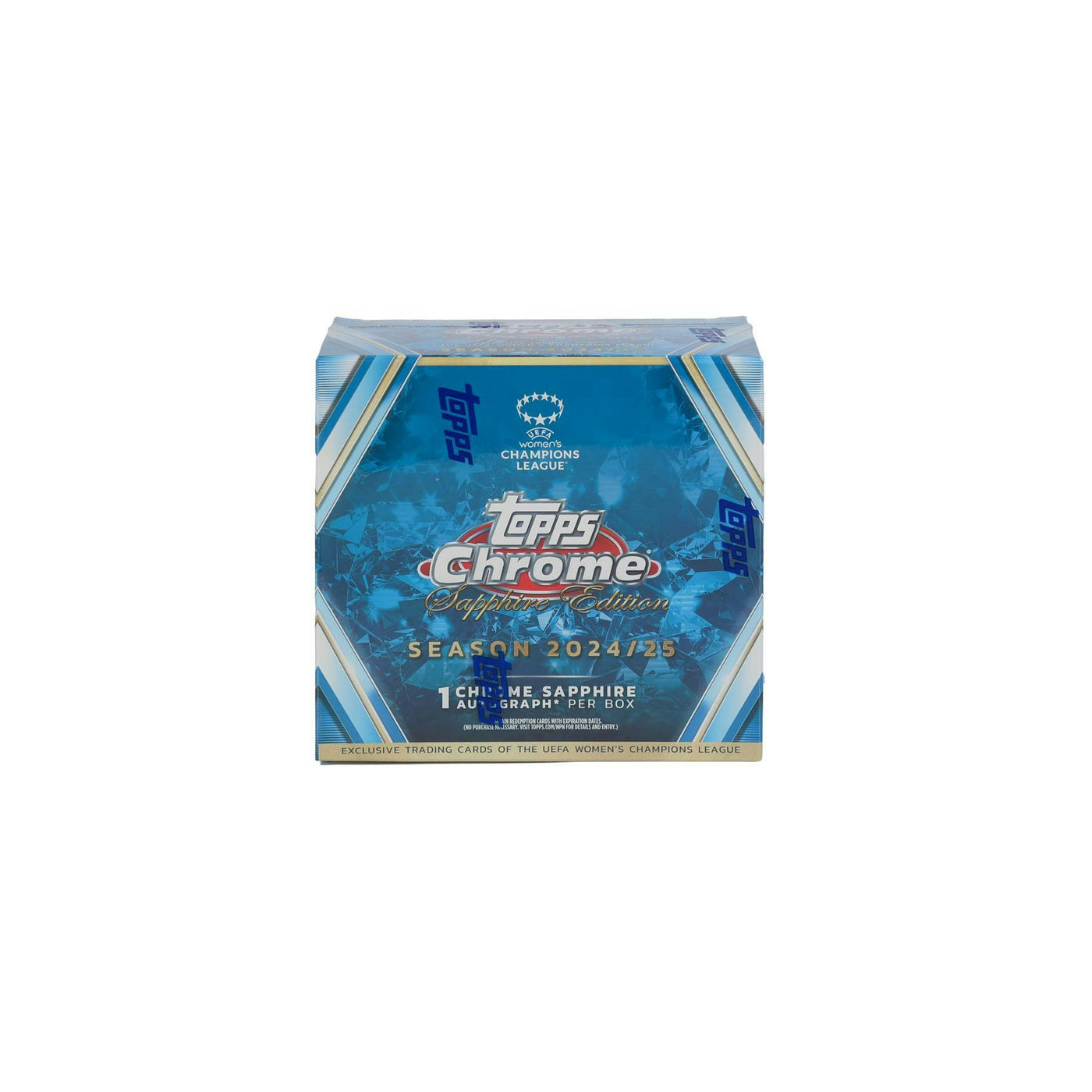 2024/25 Topps Chrome Sapphire UEFA Women's Champions League Soccer Hobby 10-Box Case