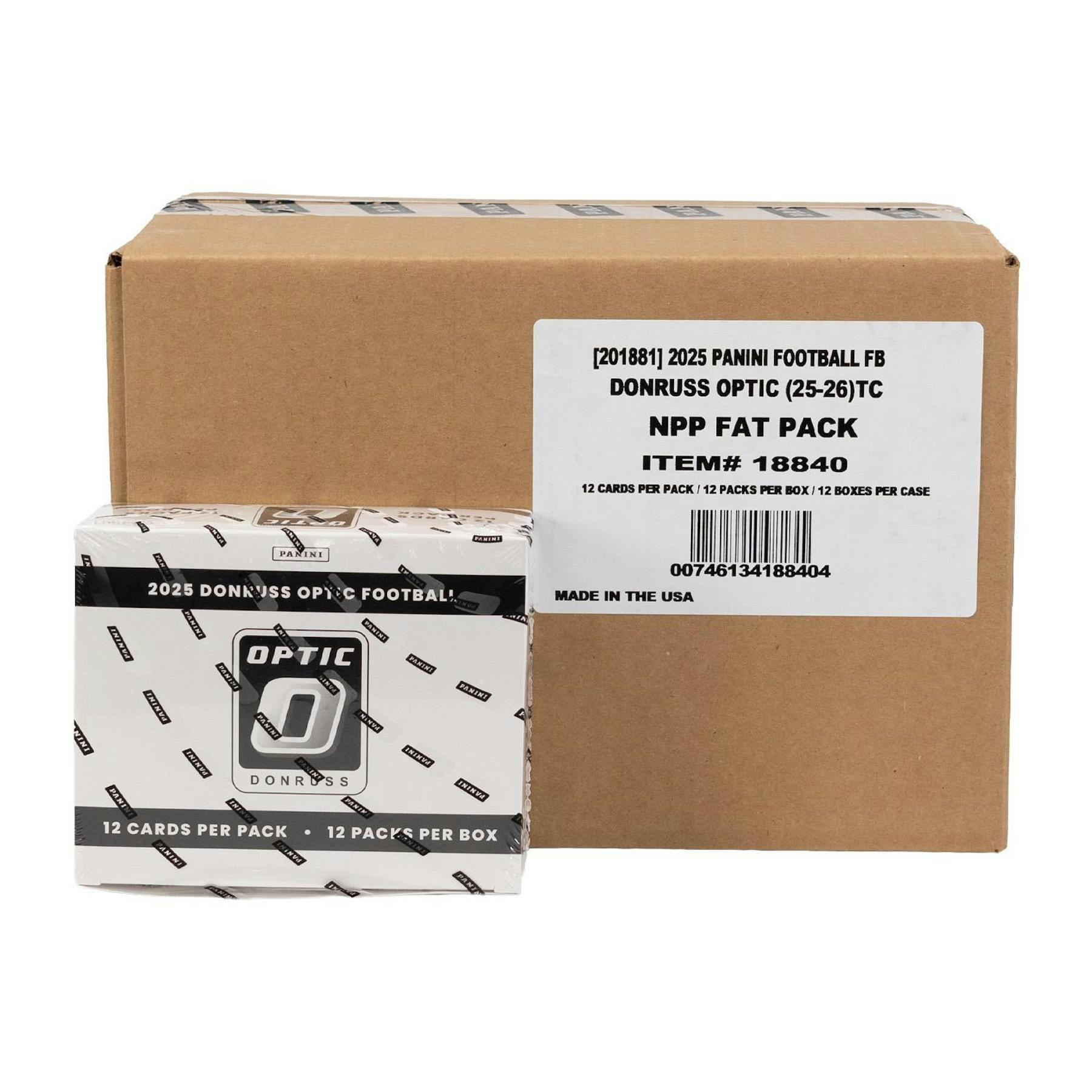 2025 Panini Donruss Optic Football Jumbo Value 12-Box Case