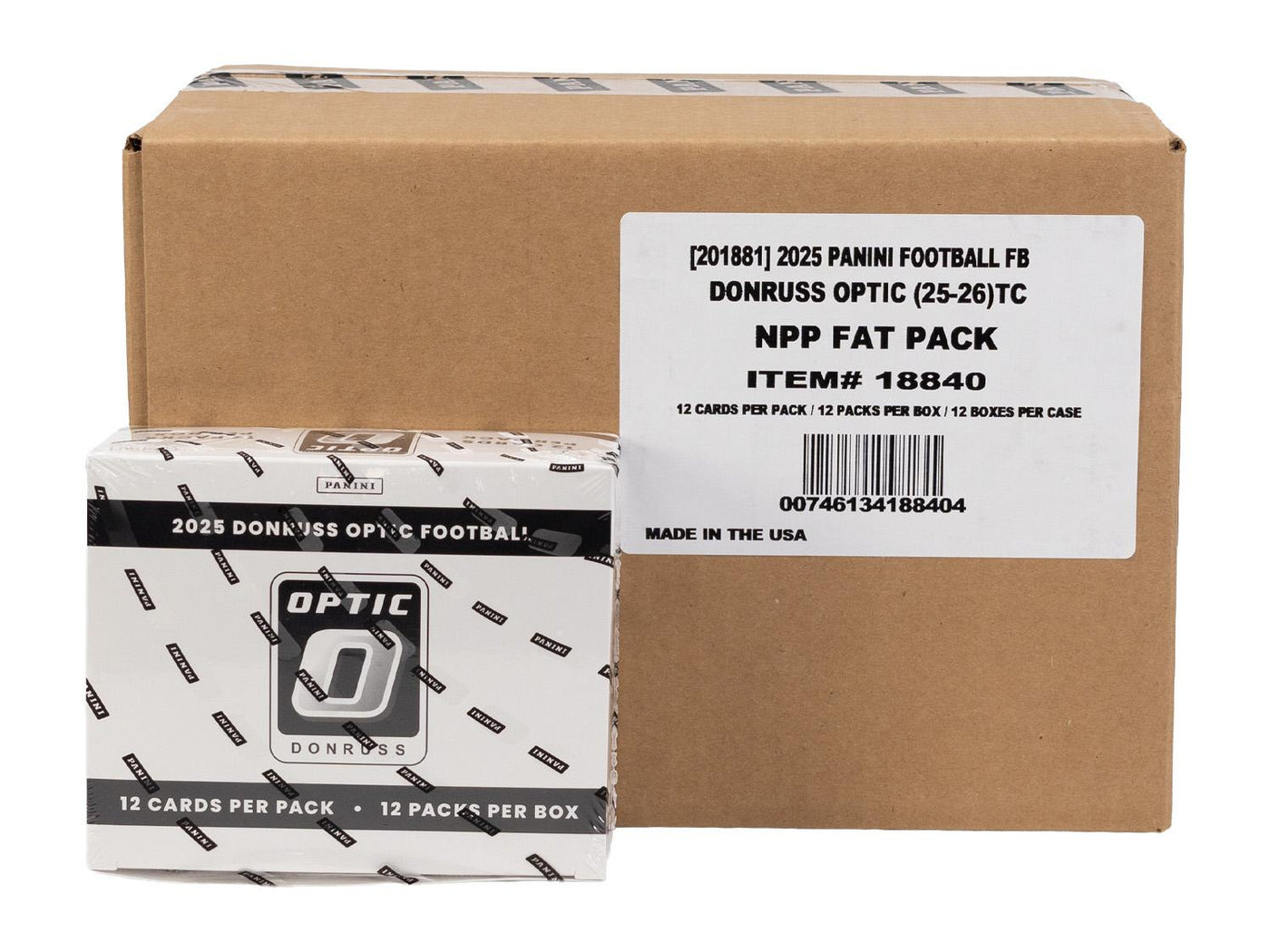 2025 Panini Donruss Optic Football Jumbo Value 12-Box Case