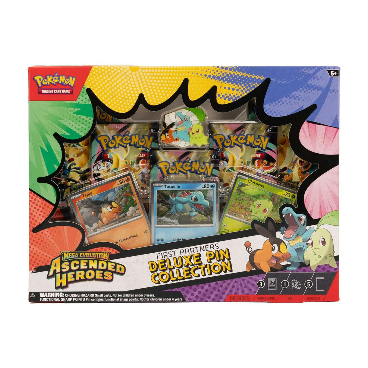 Pokemon Mega Evolution: Ascended Heroes First Partners Deluxe Pin Collection 6-Box Case