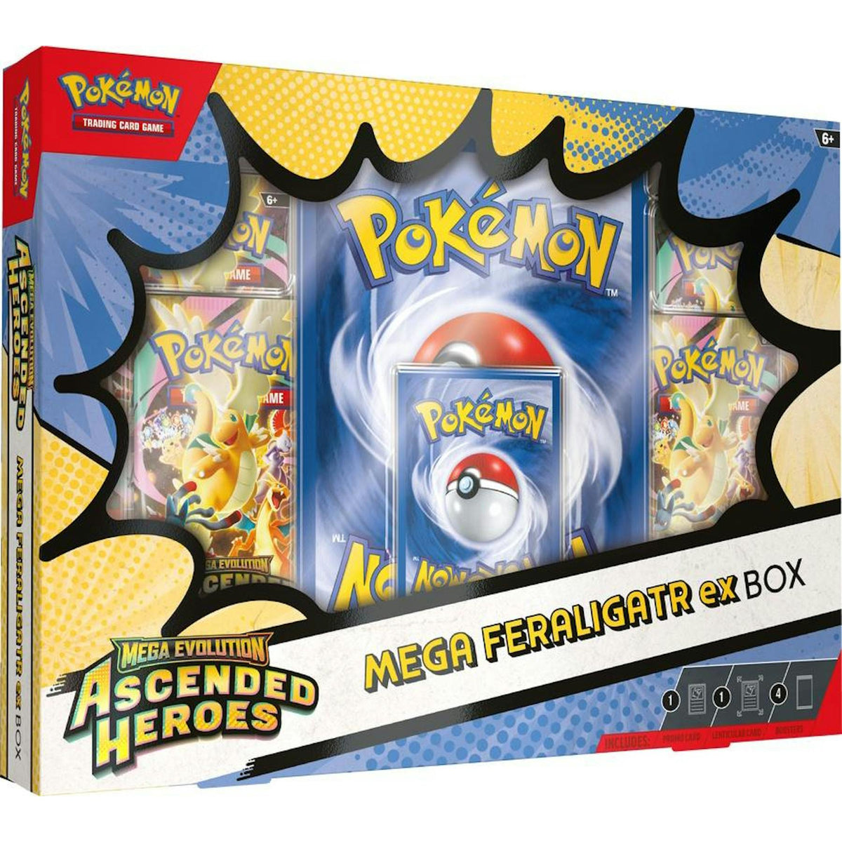 Pokemon Mega Evolution: Ascended Heroes Mega Meganium/Emboar/Feraligatr ex Box