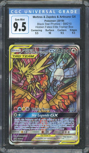 2019 Pokemon Hidden Fates Moltres/Zapdos/Articuno GX Promo SM210 CGC 9.5