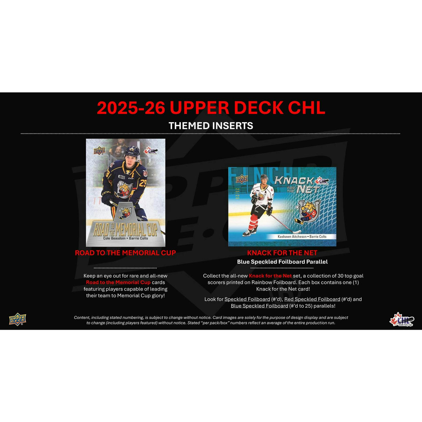 2025/26 Upper Deck CHL Hockey Hobby 16-Box Case