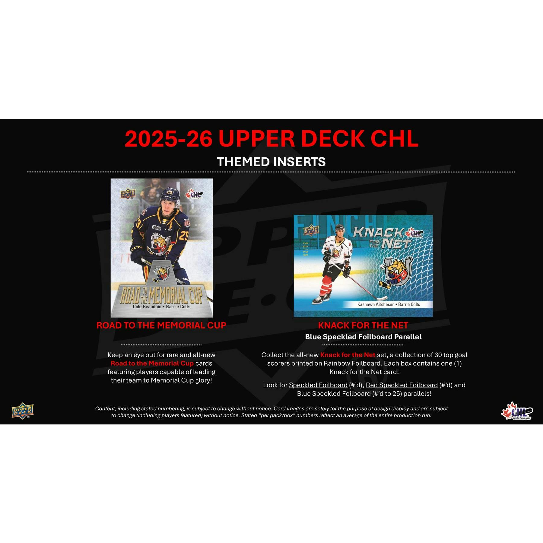2025/26 Upper Deck CHL Hockey Hobby Pack