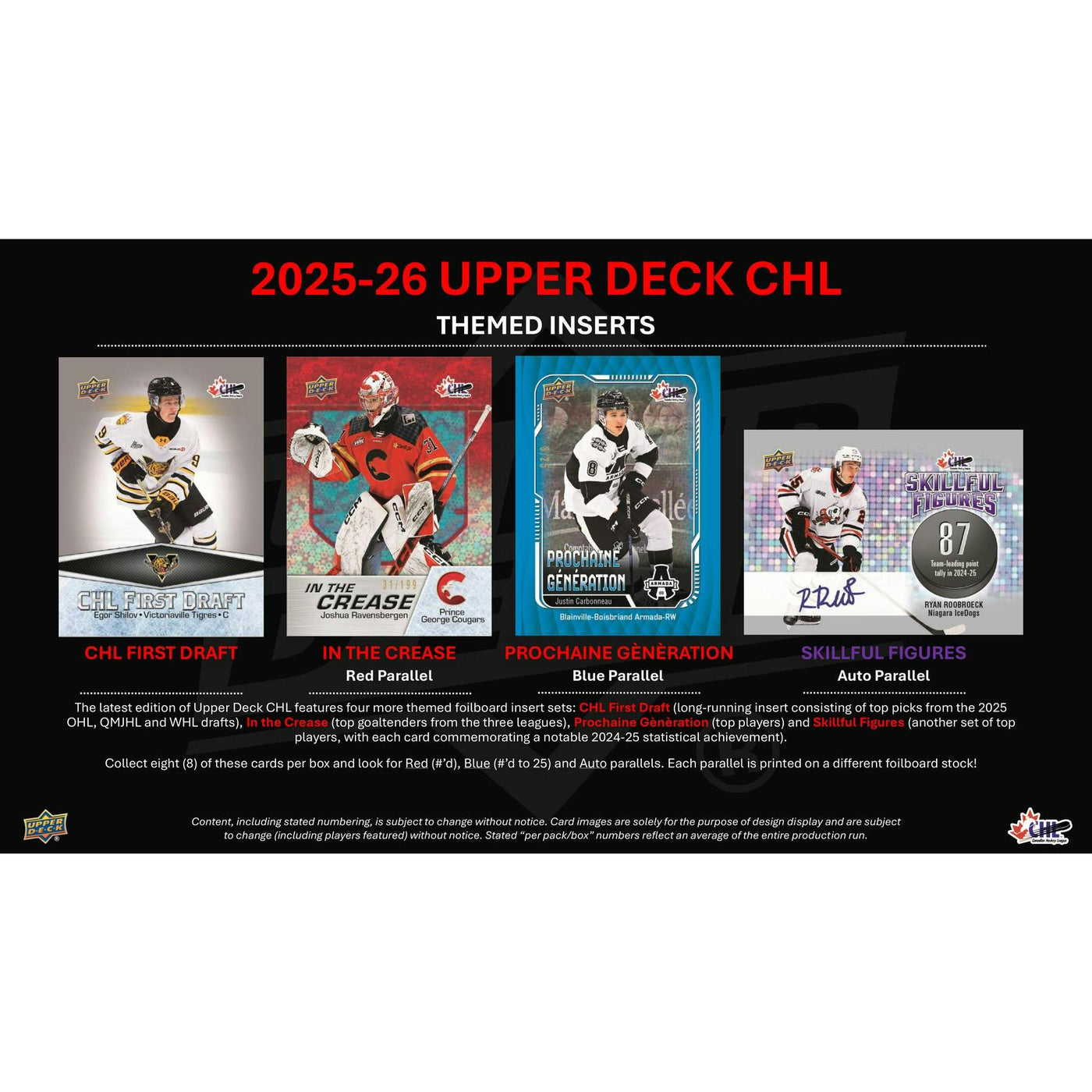 2025/26 Upper Deck CHL Hockey Hobby 16-Box Case
