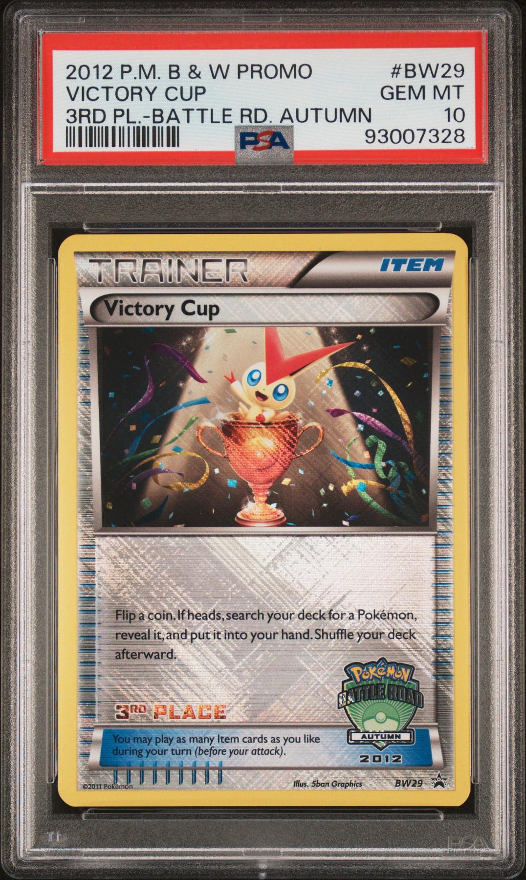 2012 Pokemon B&W Promo Victory Cup 3rd Place Battle Road Autumn #BW29 PSA 10