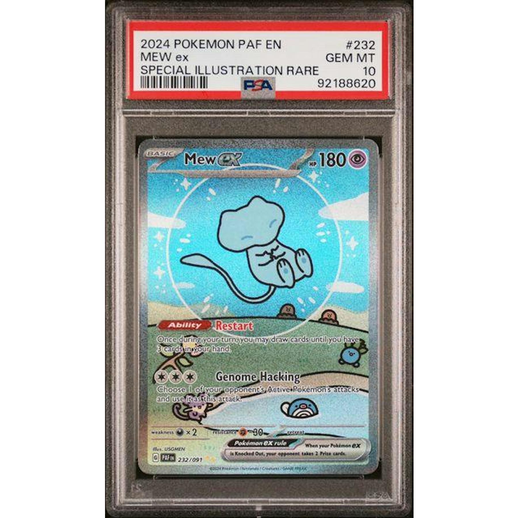 2024 Pokemon Paldean Fates Mew ex Special Illustration Rare #232 PSA 10