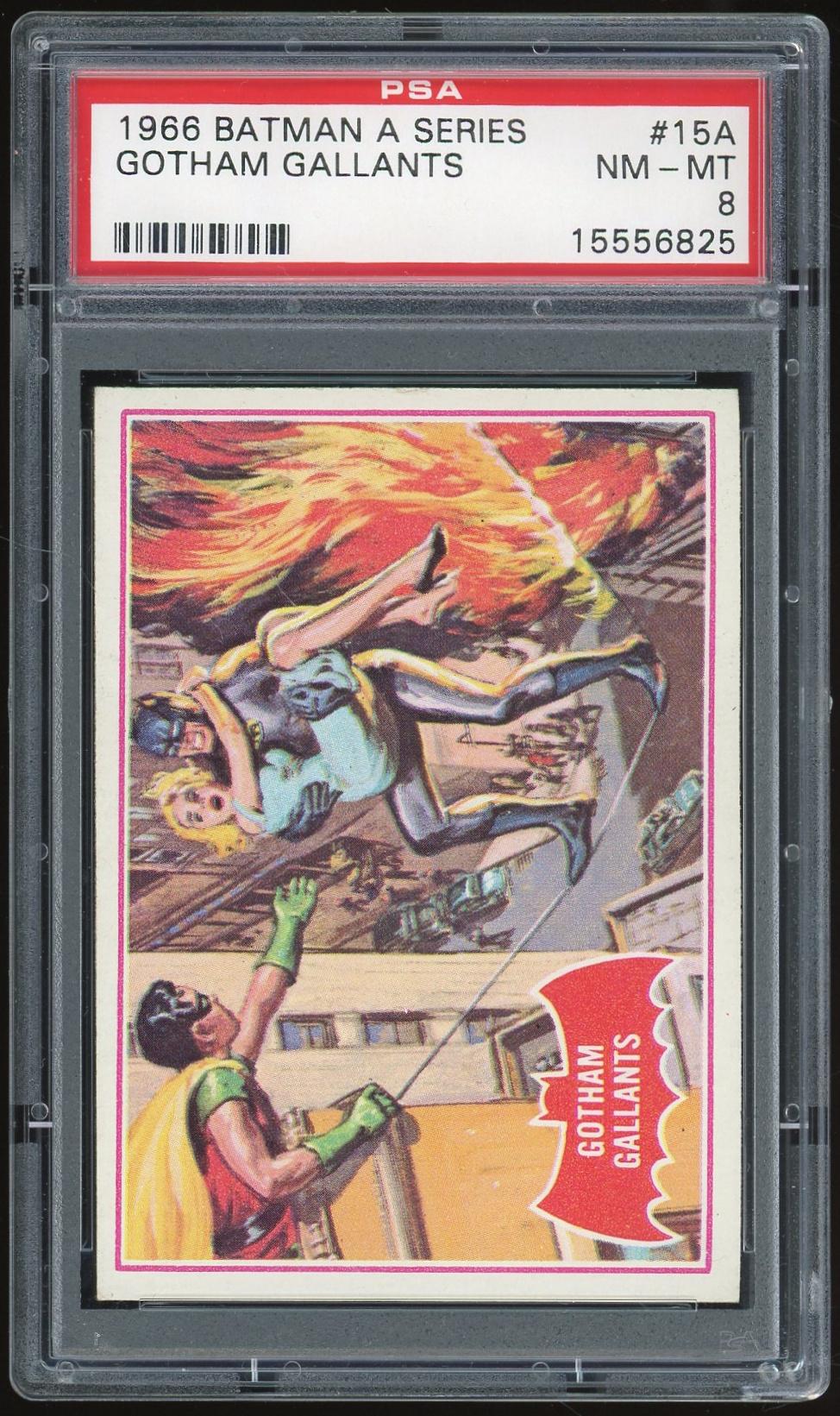 1966 Topps Red Batman #15A Gotham Gallants PSA 8 *6825 (Reed Buy)