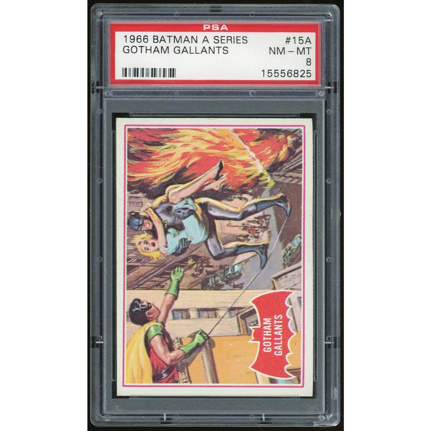 1966 Topps Red Batman #15A Gotham Gallants PSA 8 *6825 (Reed Buy)