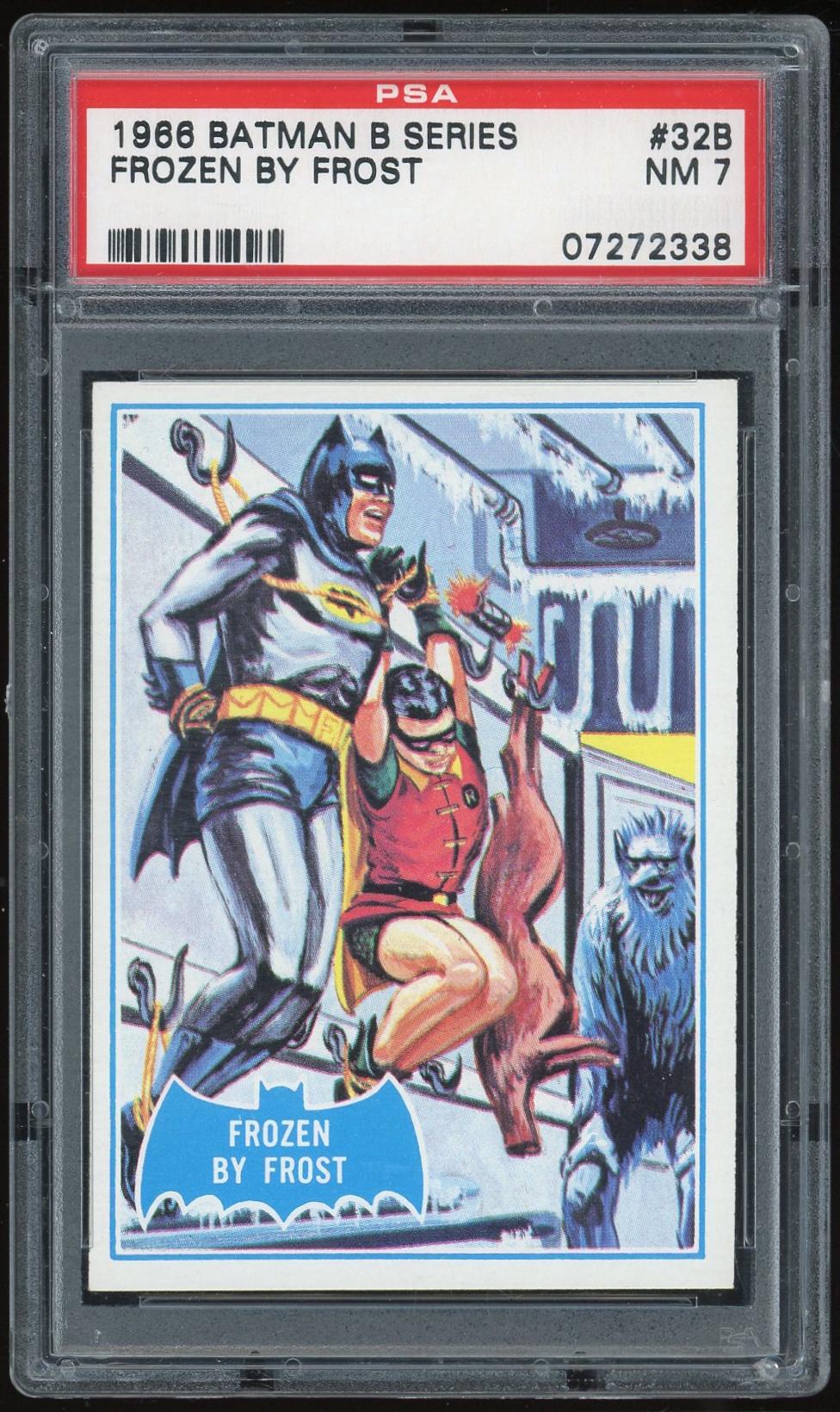 1966 Topps Blue Batman #32B Frozen By Frost PSA 7 *2338 (Reed Buy)