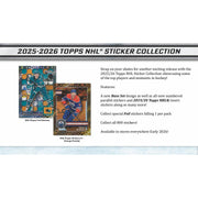 2025/26 Topps NHL Hockey Sticker Collection 50-Pack 16-Box Case