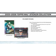 2025/26 Topps NHL Hockey Sticker Collection 50-Pack 16-Box Case