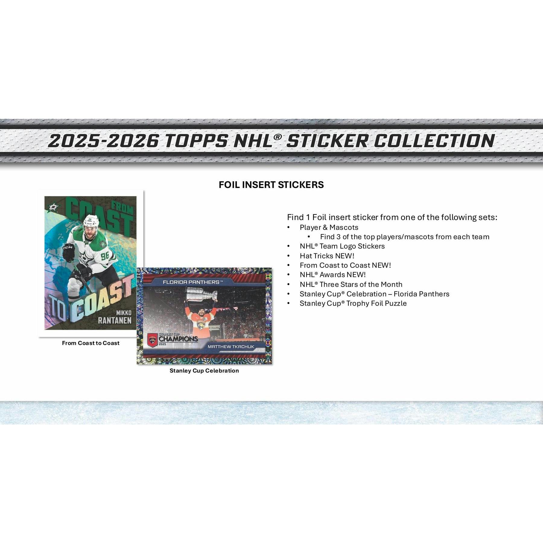 2025/26 Topps NHL Hockey Sticker Collection Pack