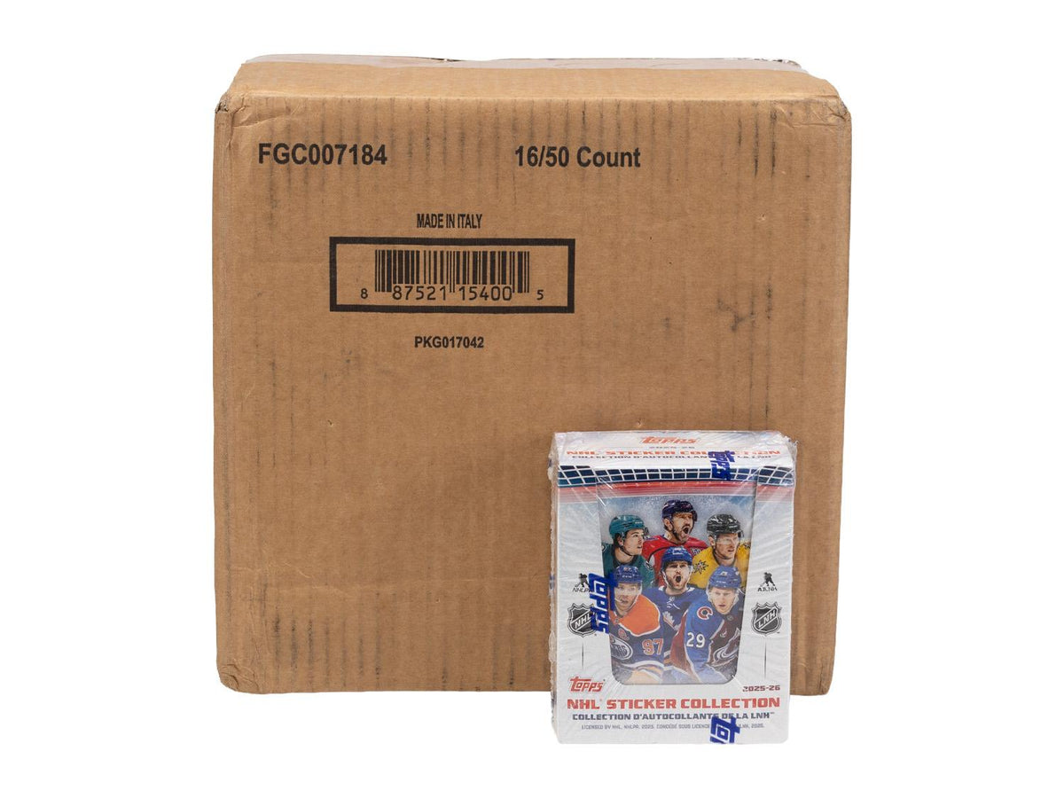 2025/26 Topps NHL Hockey Sticker Collection 50-Pack 16-Box Case