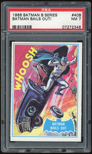 1966 Topps Blue Batman #40B Batman Bails Out! PSA 7 *2348 (Reed Buy)