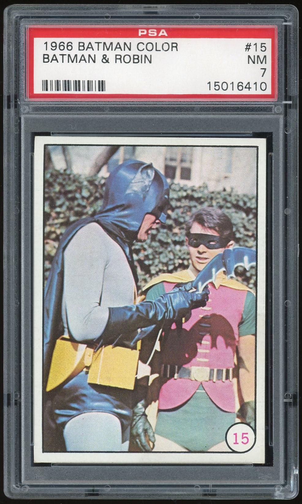 1966 Topps Batman Color Puzzle Back #15 Batman & Robin PSA 7 *6410 (Reed Buy)