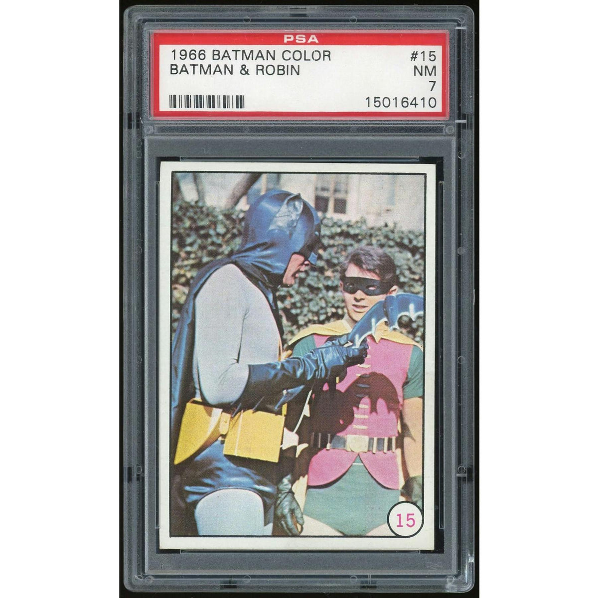 1966 Topps Batman Color Puzzle Back #15 Batman & Robin PSA 7 *6410 (Reed Buy)