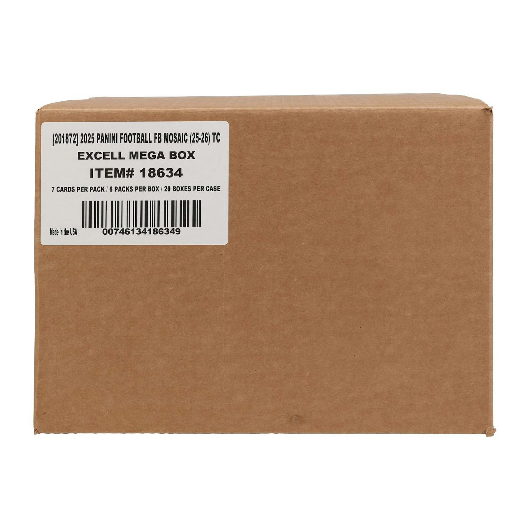 2025 Panini Mosaic Football Mega 20-Box Case (Reactive Yellow Parallels!)