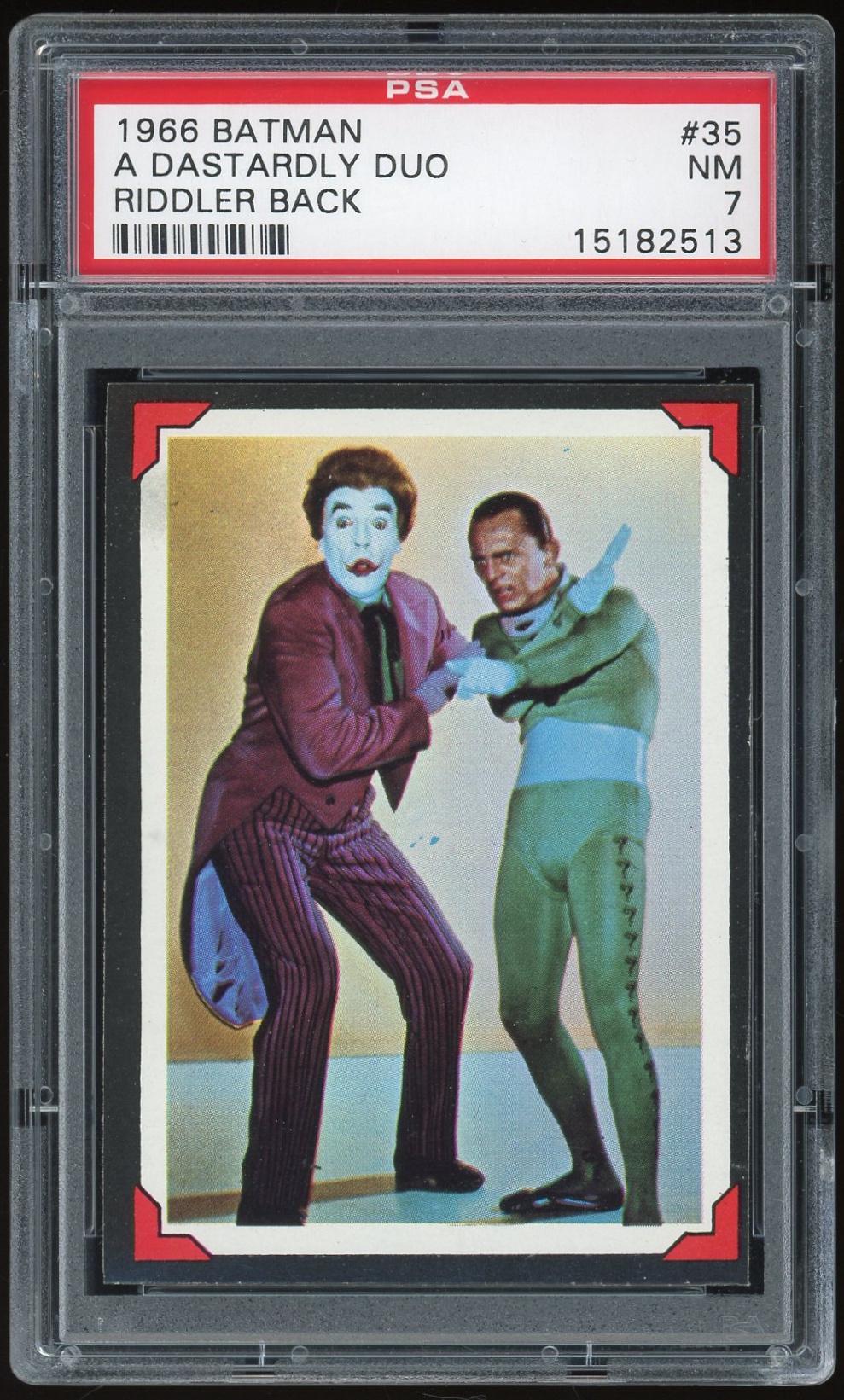 1966 Topps Batman Riddler Back #35 A Dastardly Duo PSA 7 *2513 (Reed Buy)