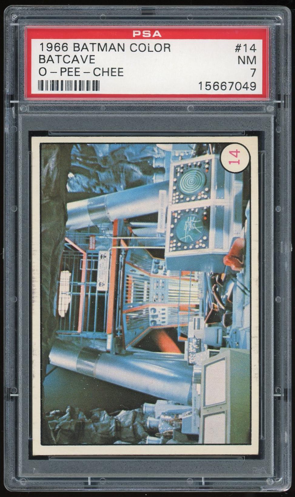 1966 O-Pee-Chee Batman Color #14 Batcave PSA 7 *7049 (Reed Buy)