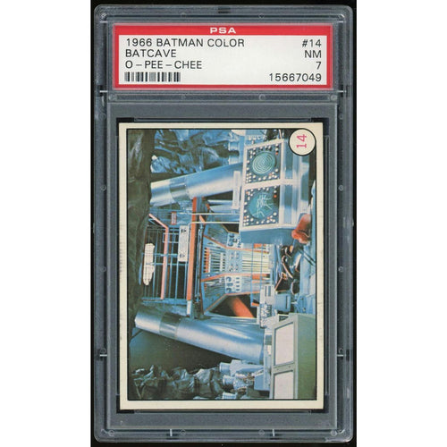 1966 O-Pee-Chee Batman Color #14 Batcave PSA 7 *7049 (Reed Buy)