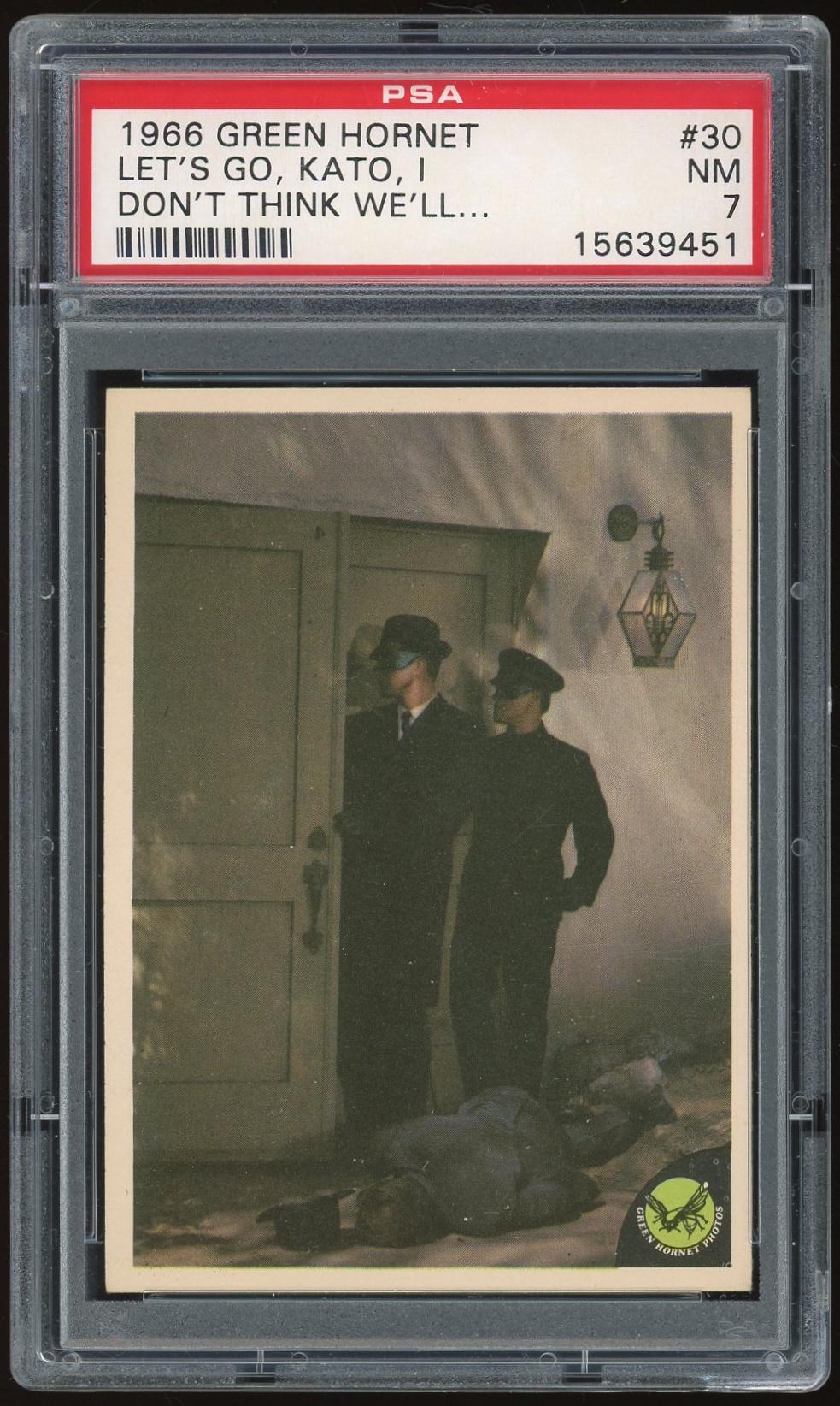 1966 Donruss Green Hornet #30 Let's Go, Kato PSA 7 *9451 (Reed Buy)
