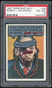 1967 Topps Who Am I? #16 Robert L. Stevenson PSA 8 *7016 (Reed Buy)