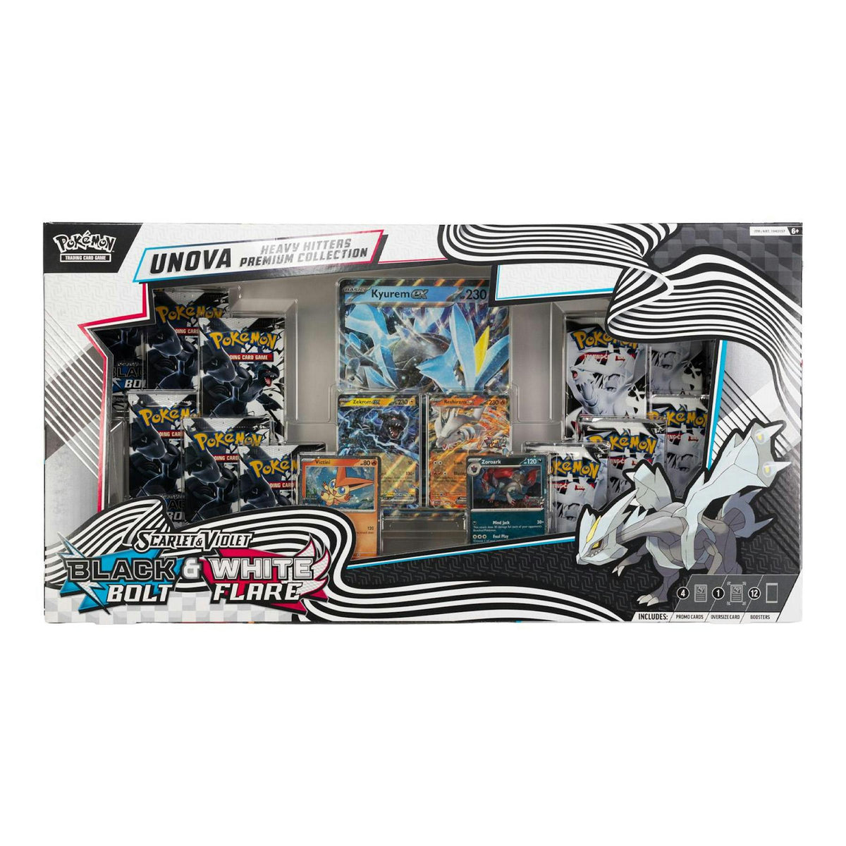 Pokemon Scarlet & Violet: Black Bolt & White Flare Unova Heavy Hitters Premium Collection Box